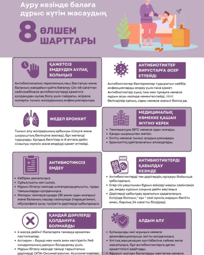 ‼️👶Ауру көзенде балаға дұрыс күтім жасаудың 8 ӨЛШЕМ ШАРТТАРЫ __________________________________________________________________…