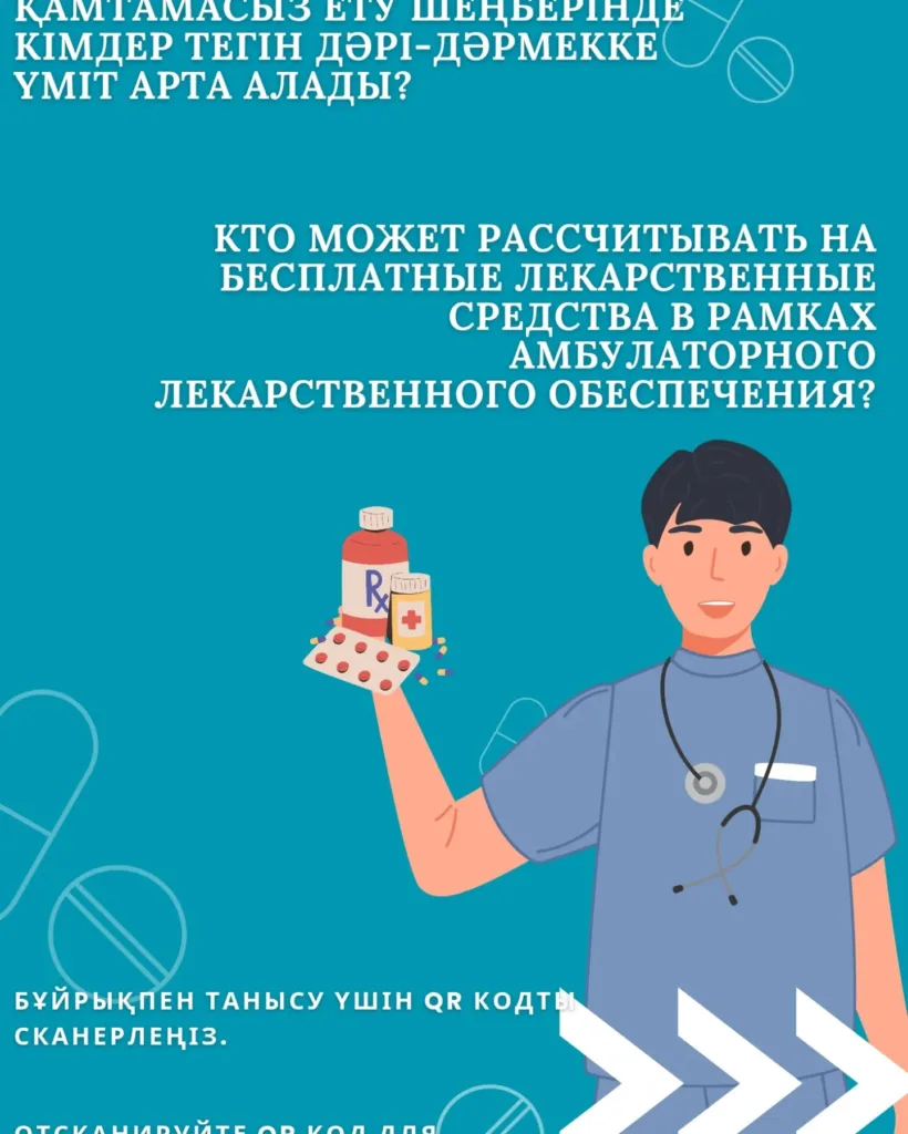 Амбулаториялық дәрілік қамтамасыз ету шеңберінде кімдер тегін дәрілік заттарға үміт…